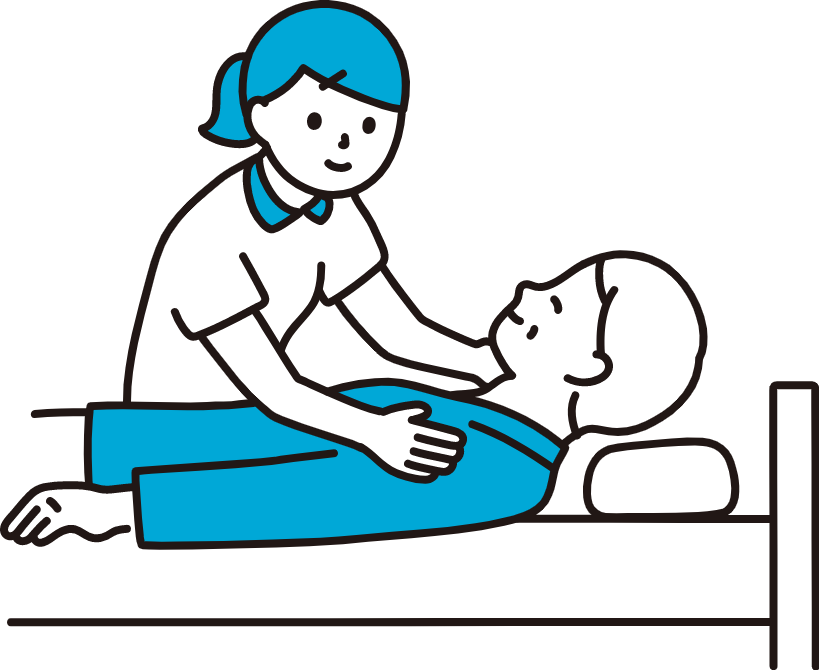 介助するイラスト